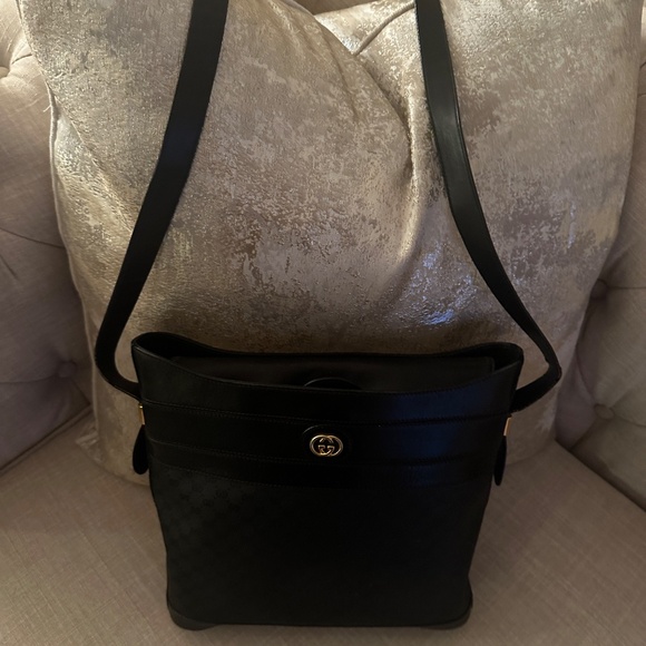 Authentic Vintage Gucci – GG Monogram & Leather Trim - Picture 4 of 5